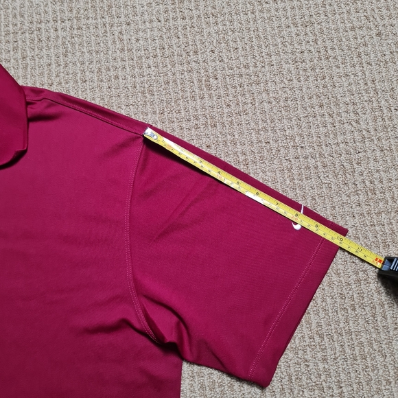 Nike Golf Mens Polo Shirt Fit Dry Sport Red Pro Size L - Picture 13 of 14